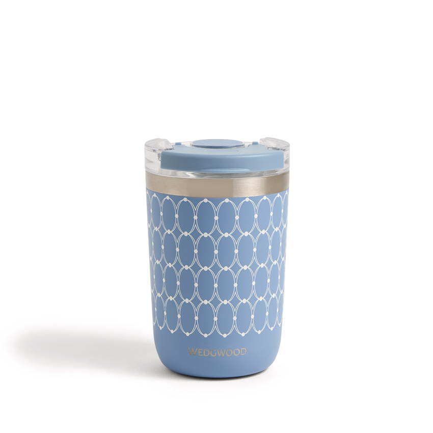 ルネッサンス ブルー 蓋付ドリンクタンブラー（ステンレス）(マグカップ)