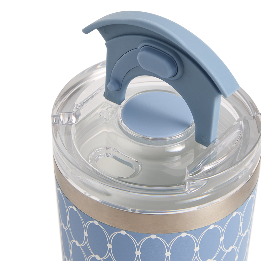 ルネッサンス ブルー 蓋付ドリンクタンブラー（ステンレス）(マグカップ)