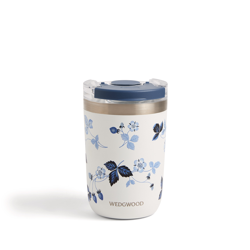 ストロベリー インクブルー 蓋付ドリンクタンブラー（ステンレス）(コレクション)