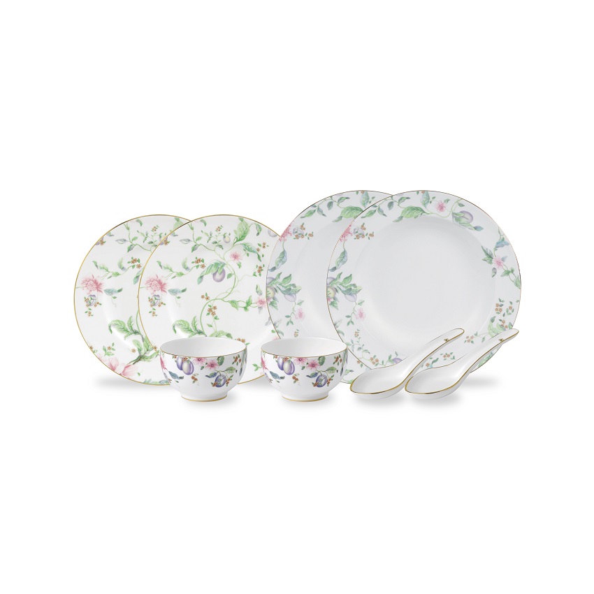 【新品】 ウェッジウッド　スイートプラム 　ディナーセット ウェッジウッド（Wedgwood） スウィートプラム 2人用 3点セット